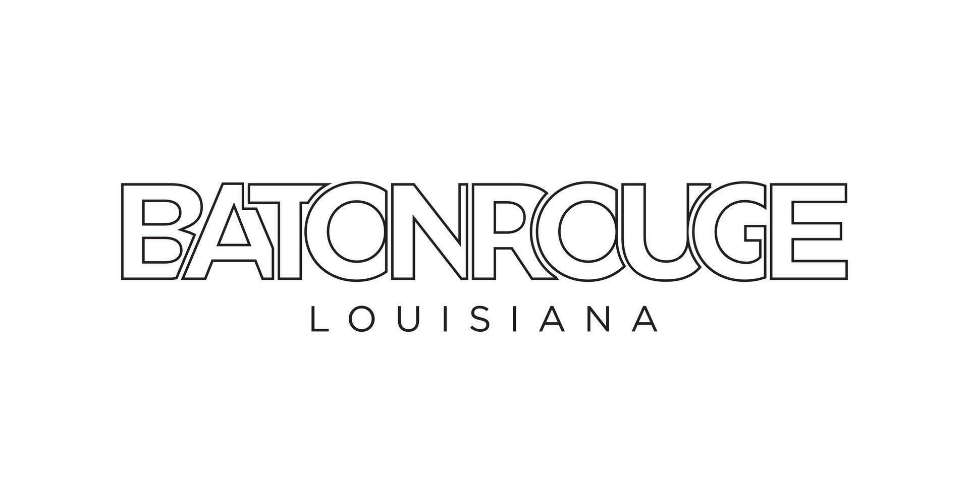Baton Rouge, Louisiana, USA typography slogan design. America logo with