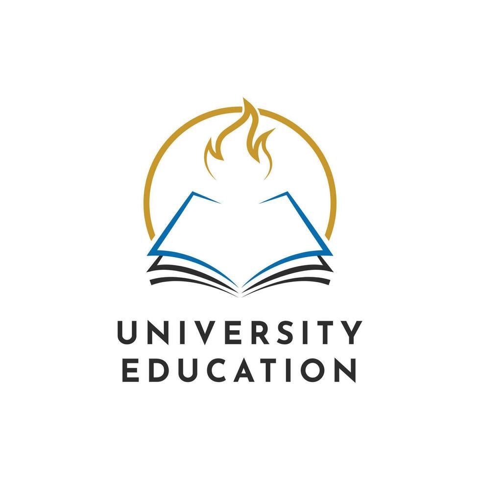 Universidad academia logo diseño idea vector