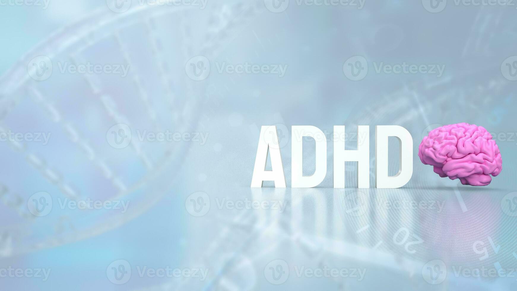 The ADHD for medical or education concept 3d rendering. photo