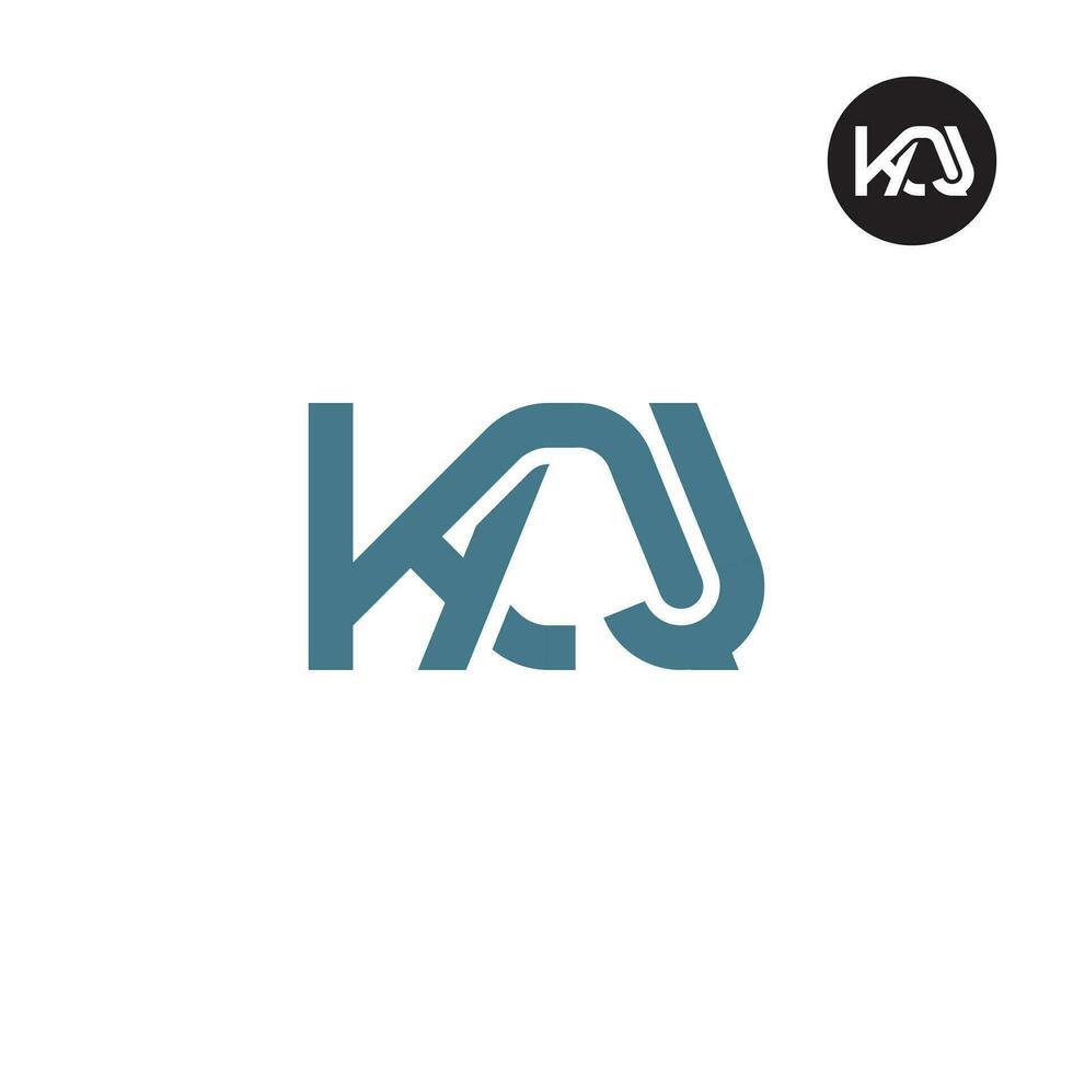 Letter KAJ Monogram Logo Design vector