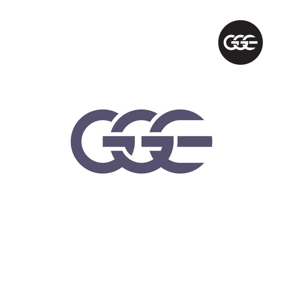 Letter GGE Monogram Logo Design vector