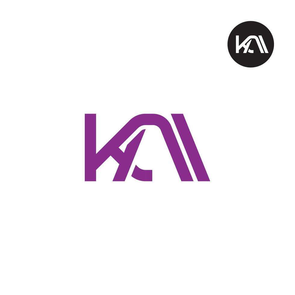 letra kai monograma logo diseño vector
