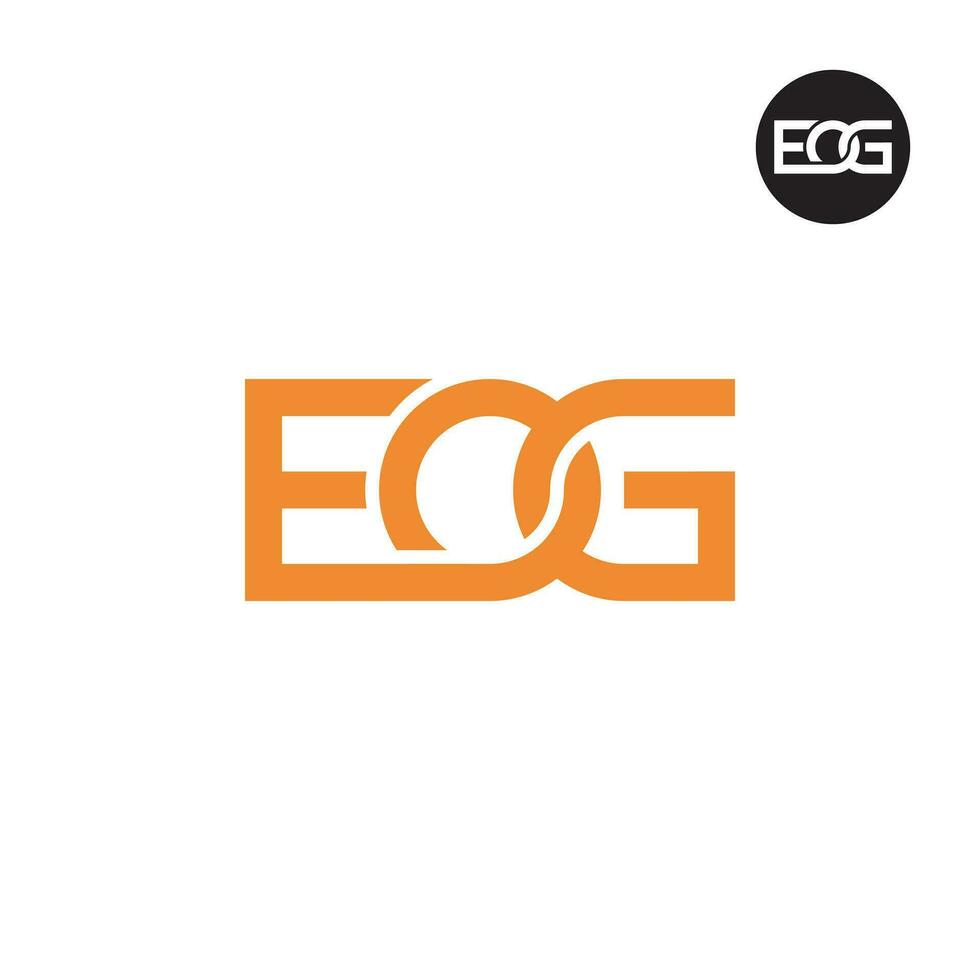 letra eog monograma logo diseño vector