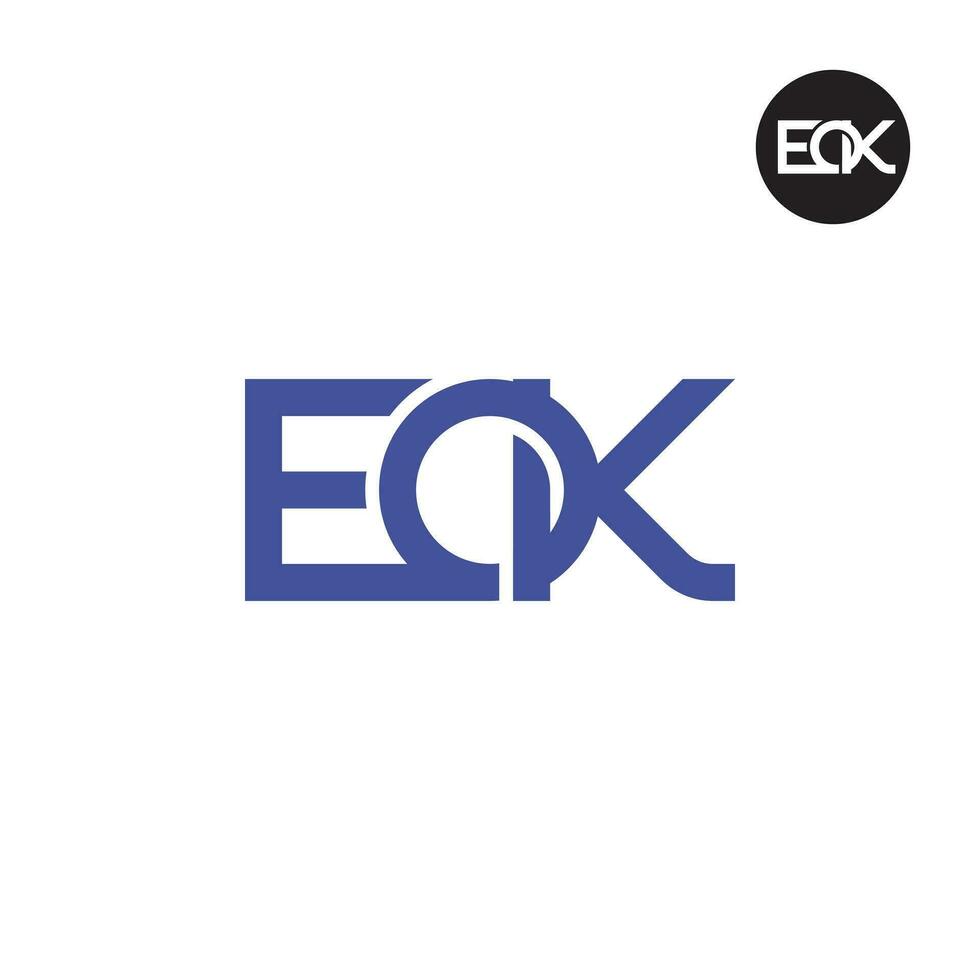 Letter EOK Monogram Logo Design vector