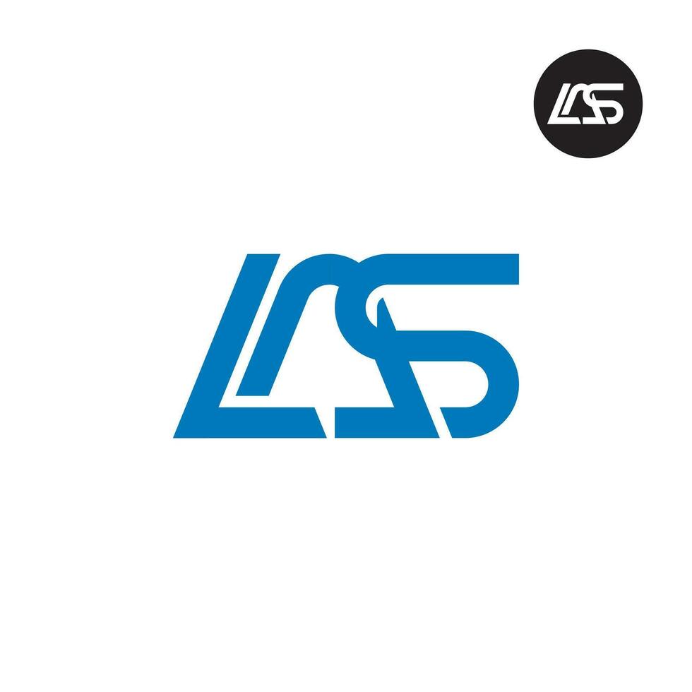 Letter LAS Monogram Logo Design vector