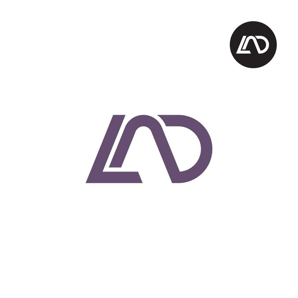 Letter LAD Monogram Logo Design vector