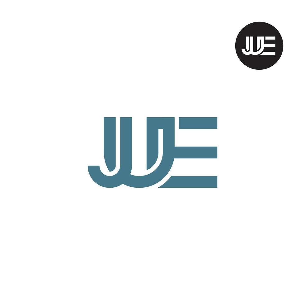 letra jue monograma logo diseño vector