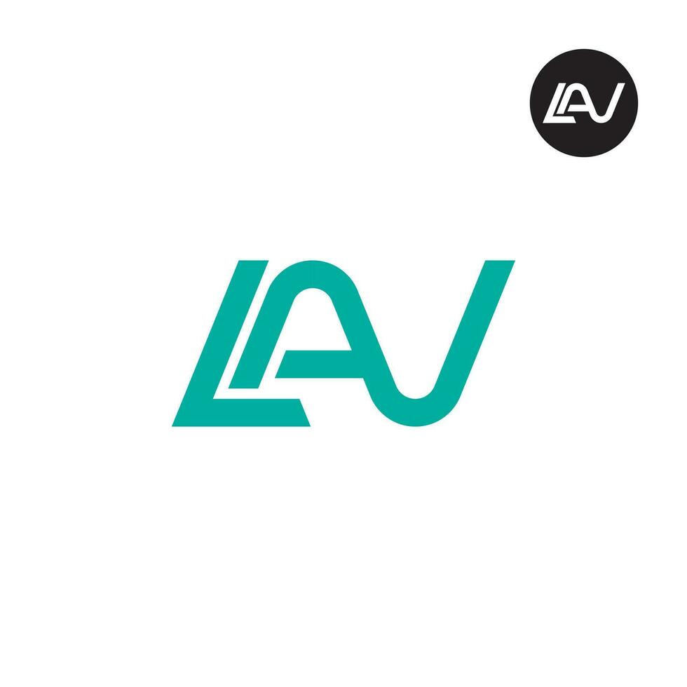 Letter LAV Monogram Logo Design vector