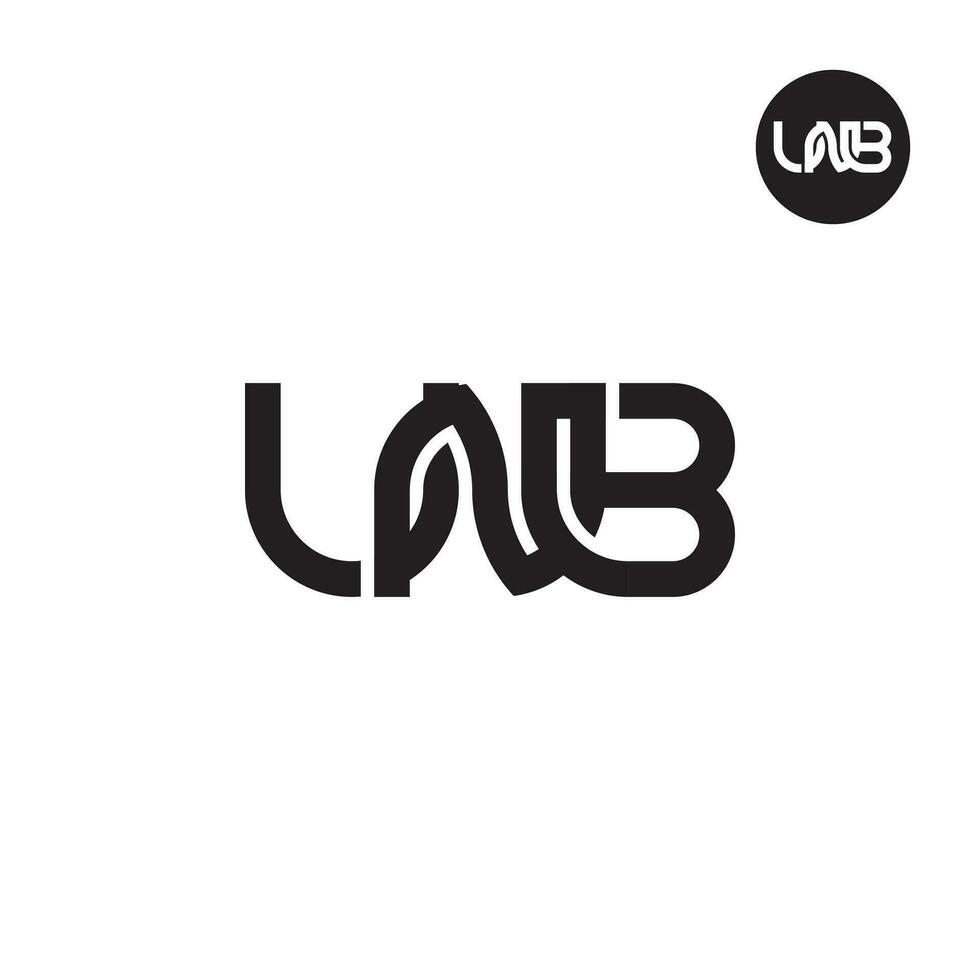 letra unb monograma logo diseño vector