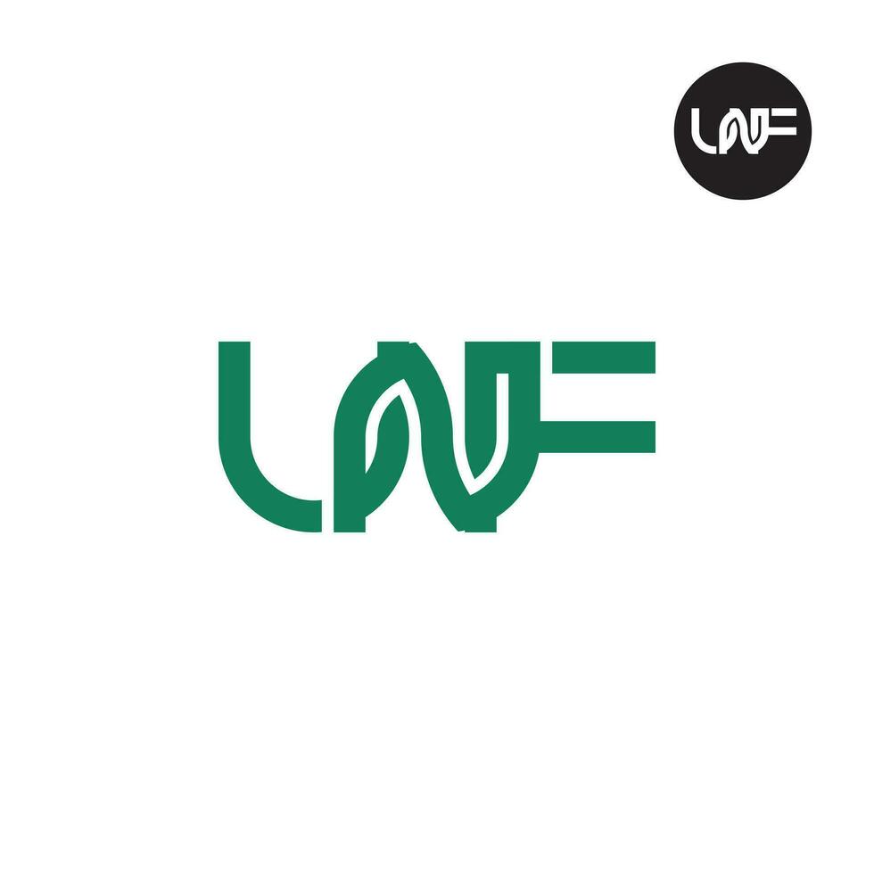 Letter UNF Monogram Logo Design vector