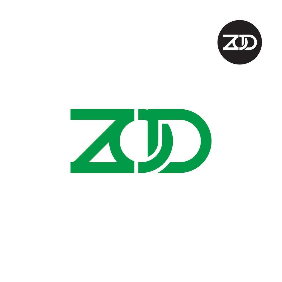 letra zod monograma logo diseño vector