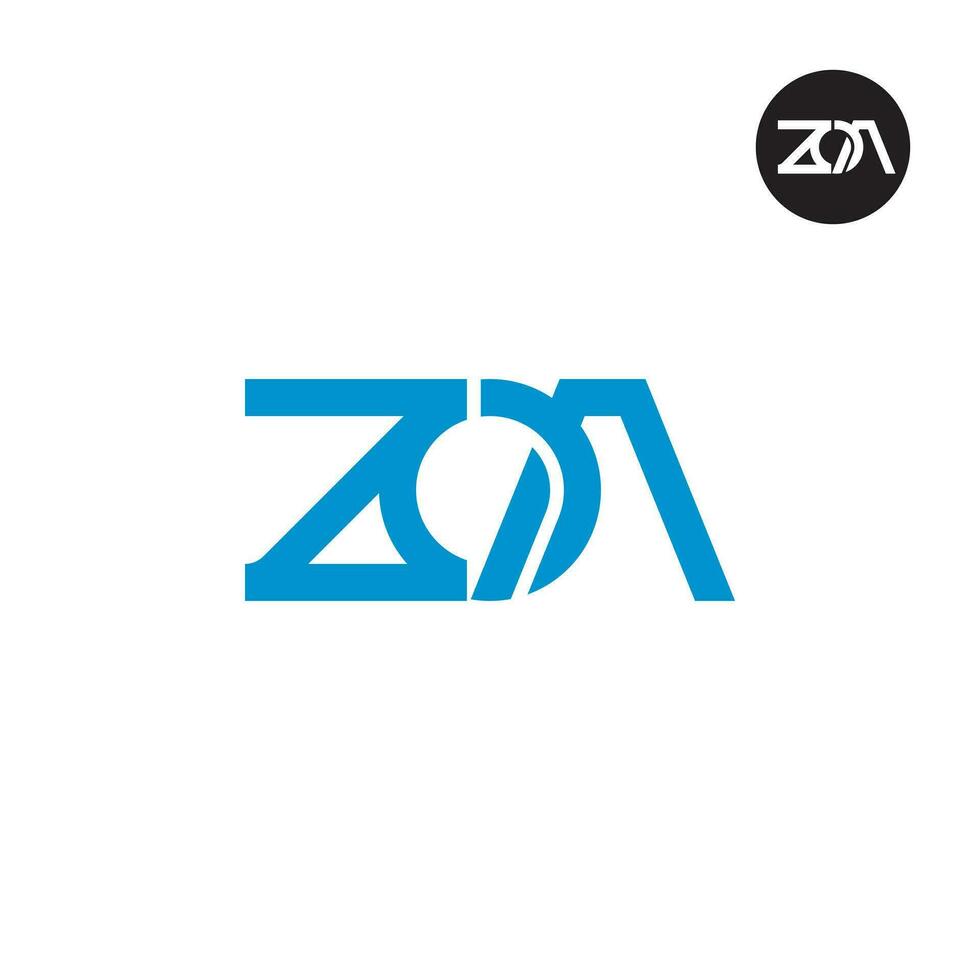 letra zoa monograma logo diseño vector