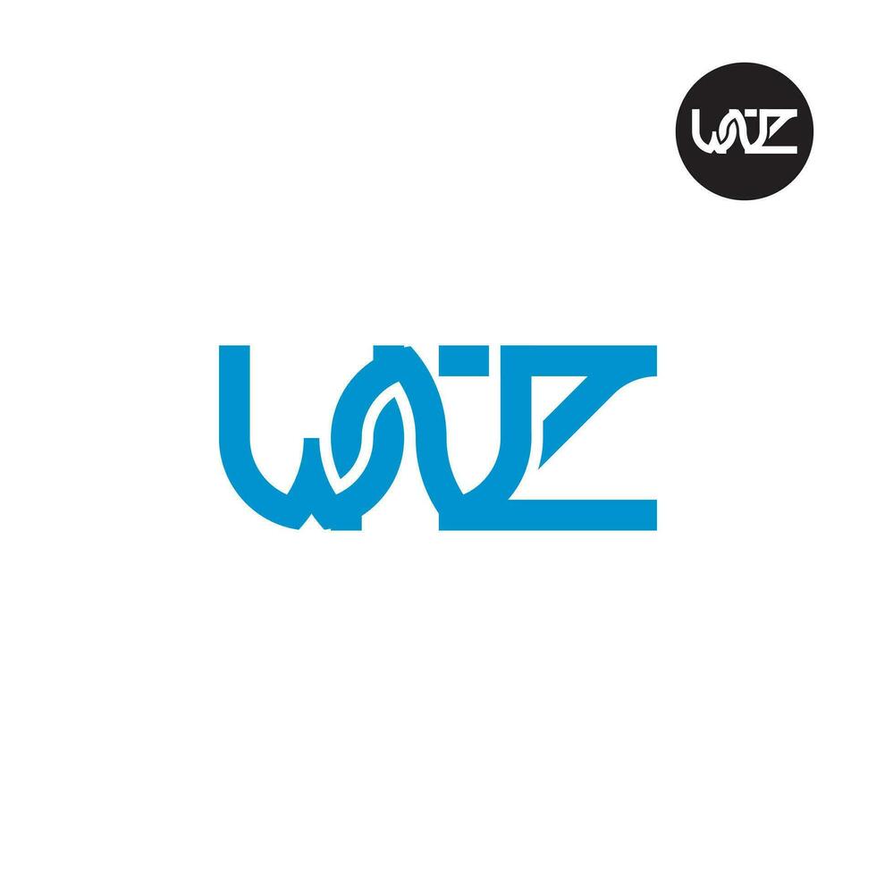 letra wnz monograma logo diseño vector