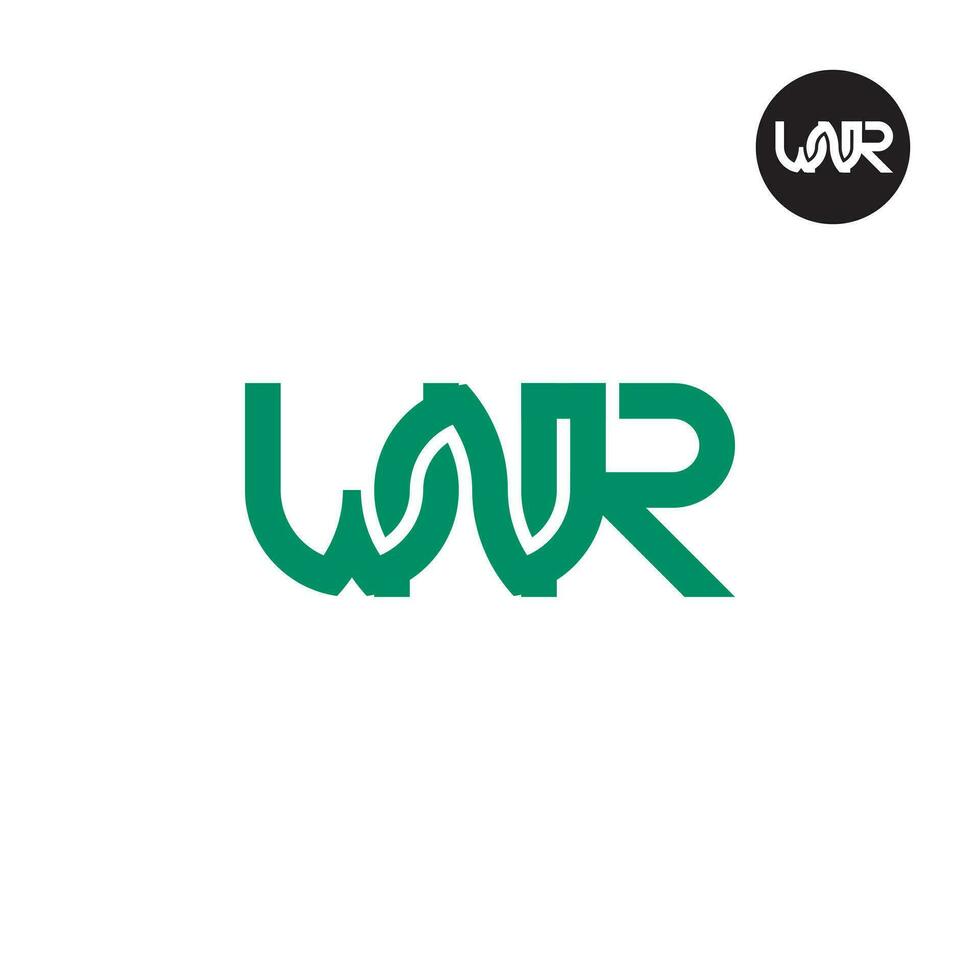 letra wnr monograma logo diseño vector