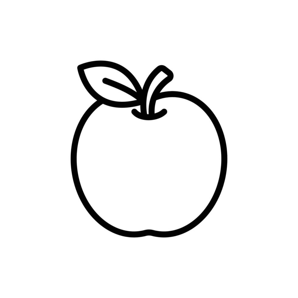 manzana Fruta icono vector diseño modelo sencillo y limpiar