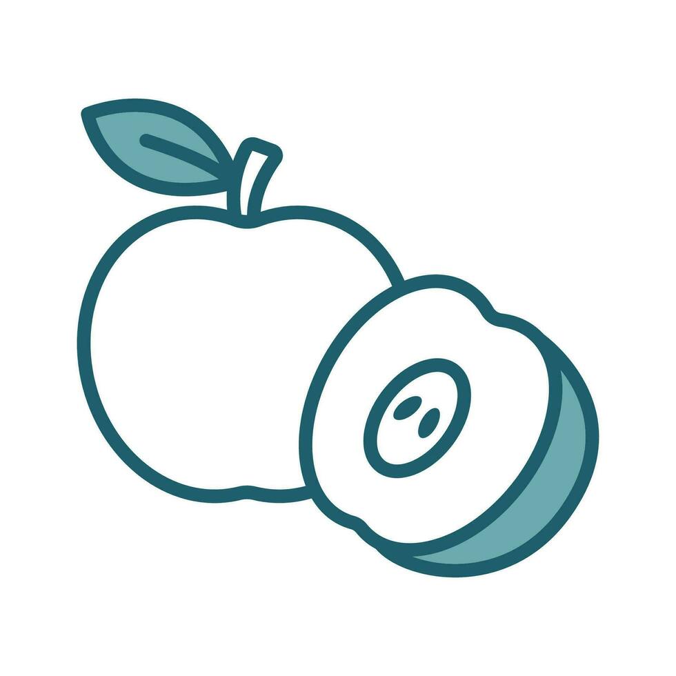 manzana Fruta icono vector diseño modelo sencillo y limpiar