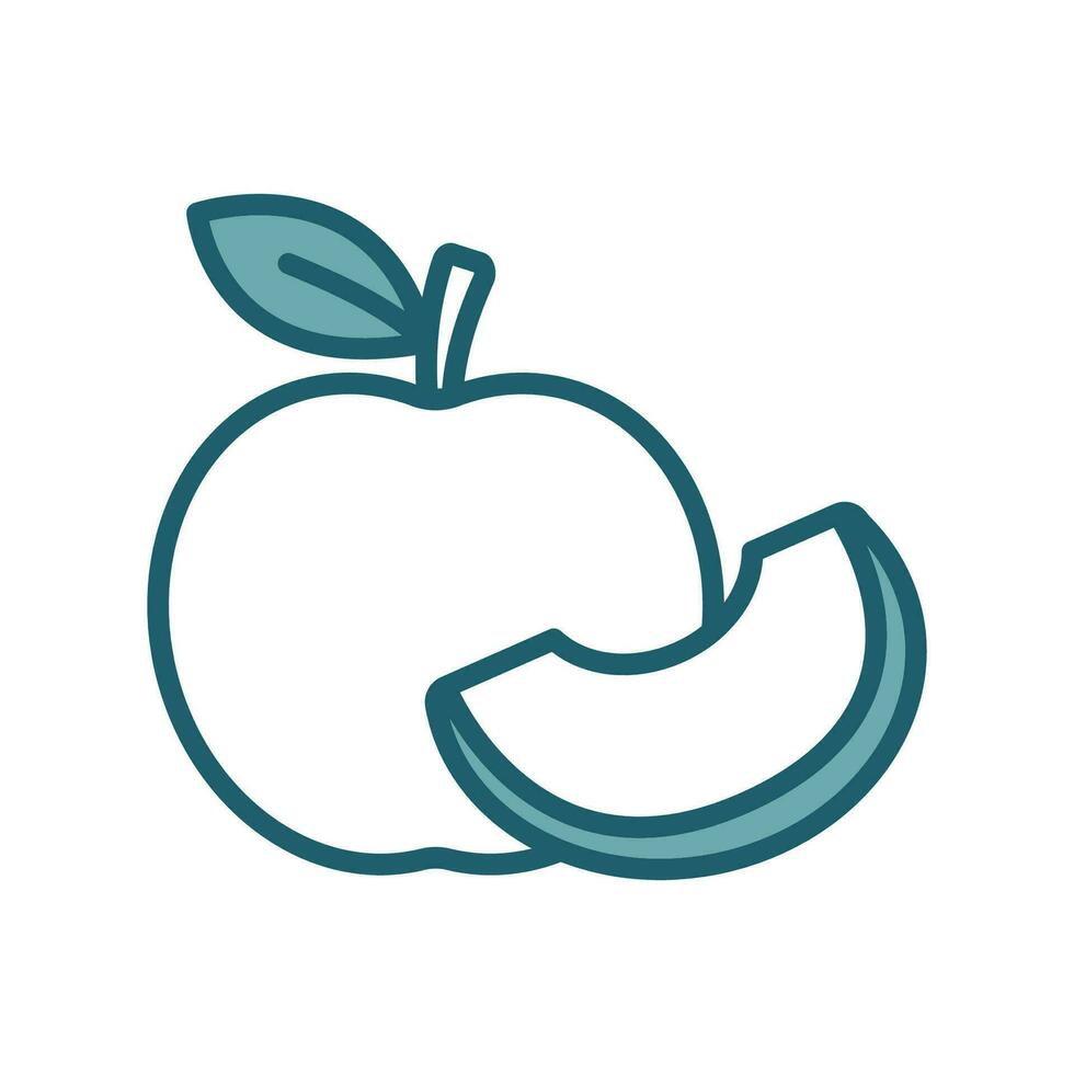 manzana Fruta icono vector diseño modelo sencillo y limpiar