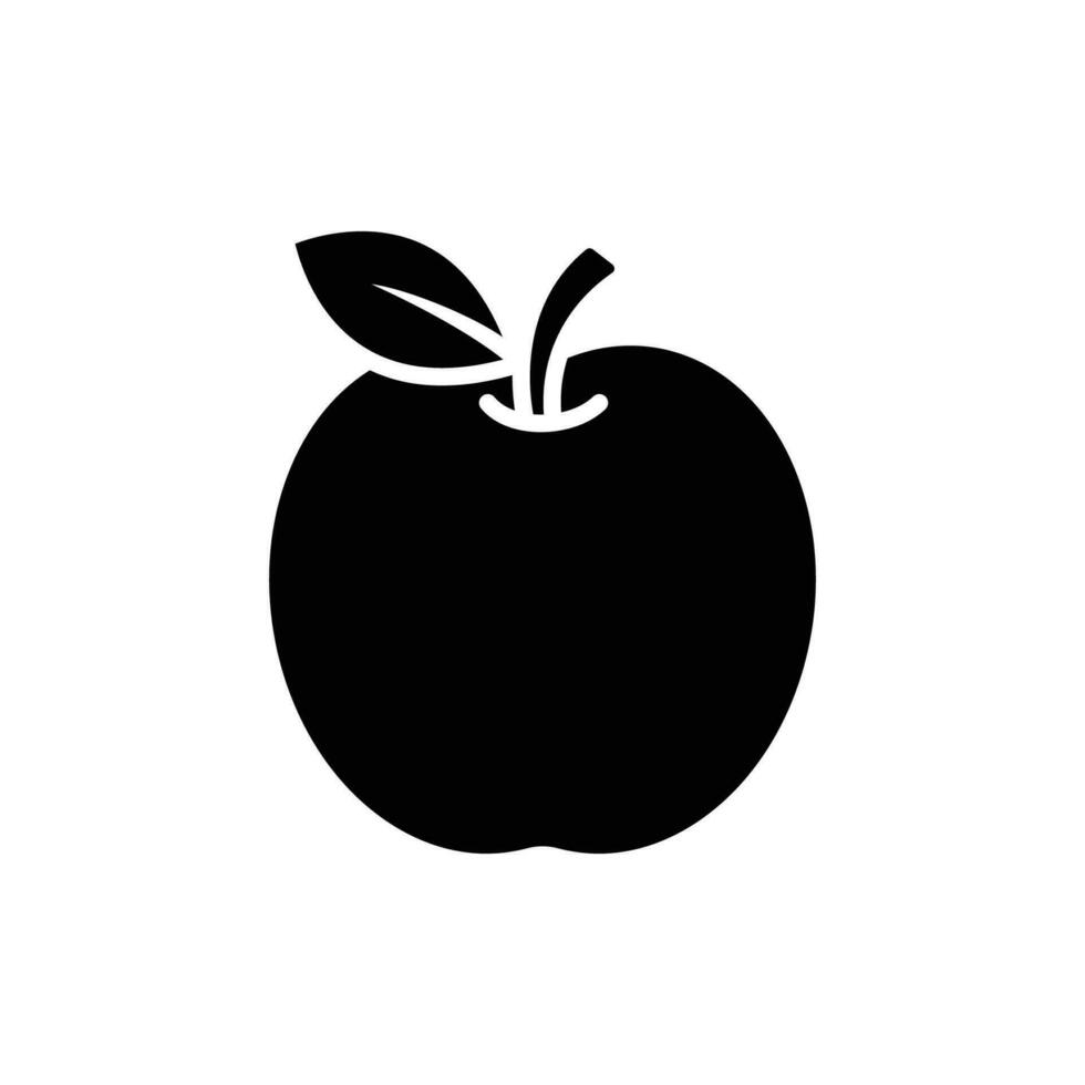 apple fruit icon vector design template simple and clean