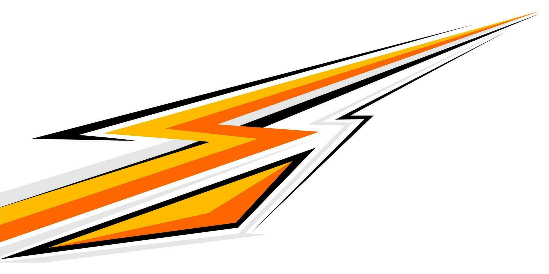 orange racing stripes moern background decals vector