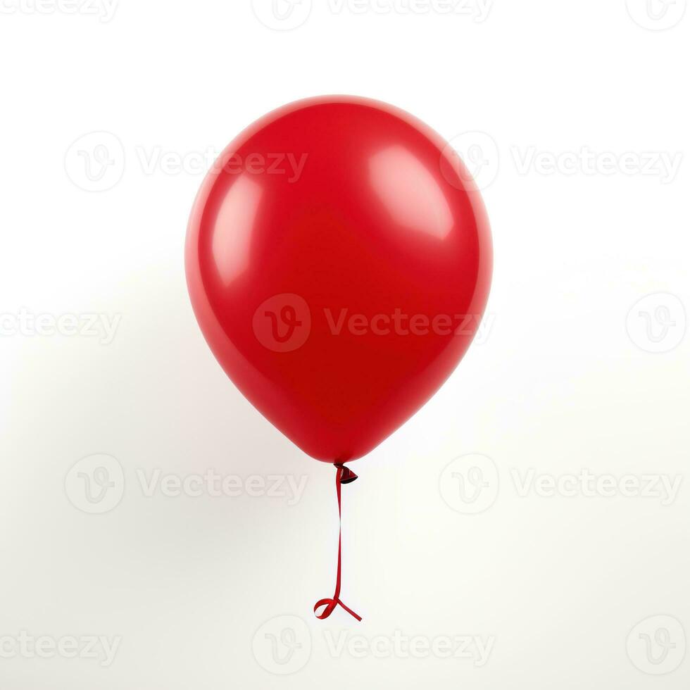 AI generated Balloon on White Background. Decoration, Party, Birthday photo