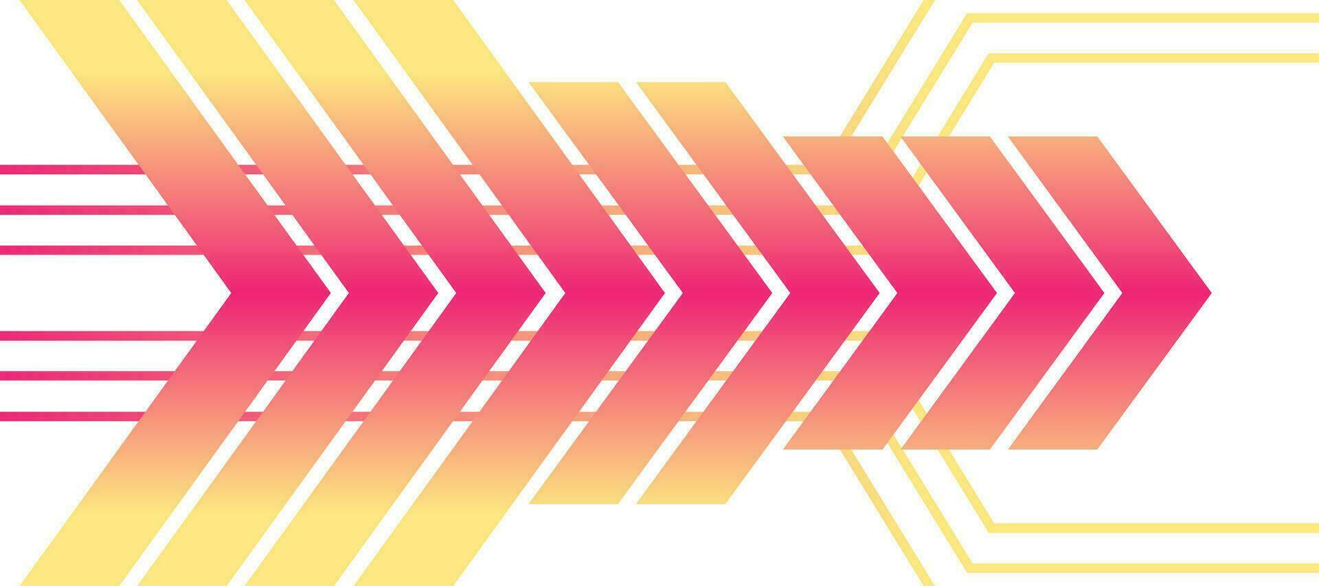 arrow chevron speed sporty geometric orange gradient design background vector