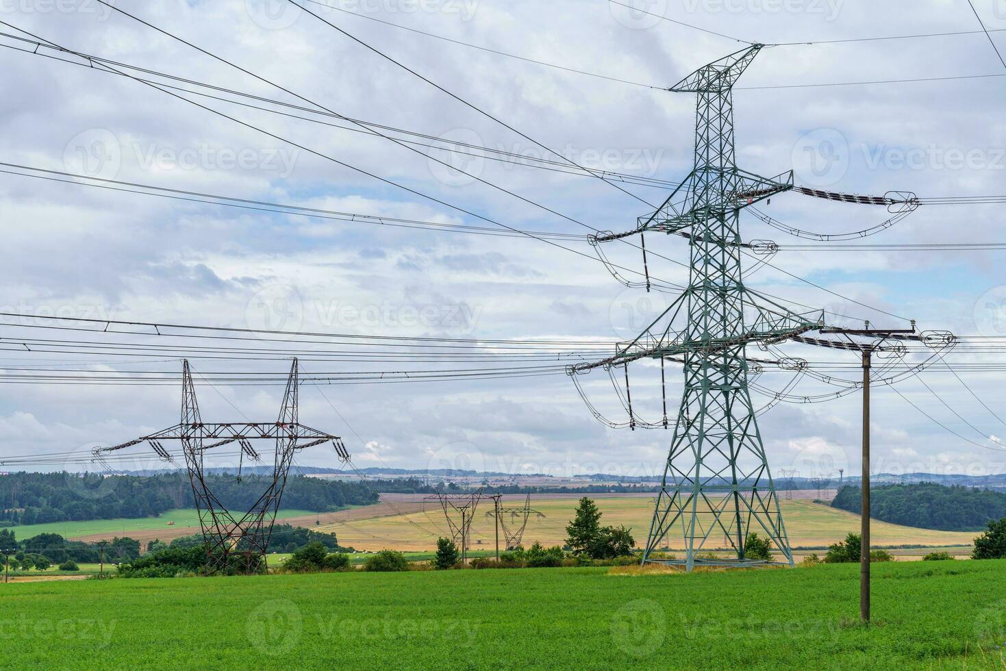 High voltage post or High voltage tower photo