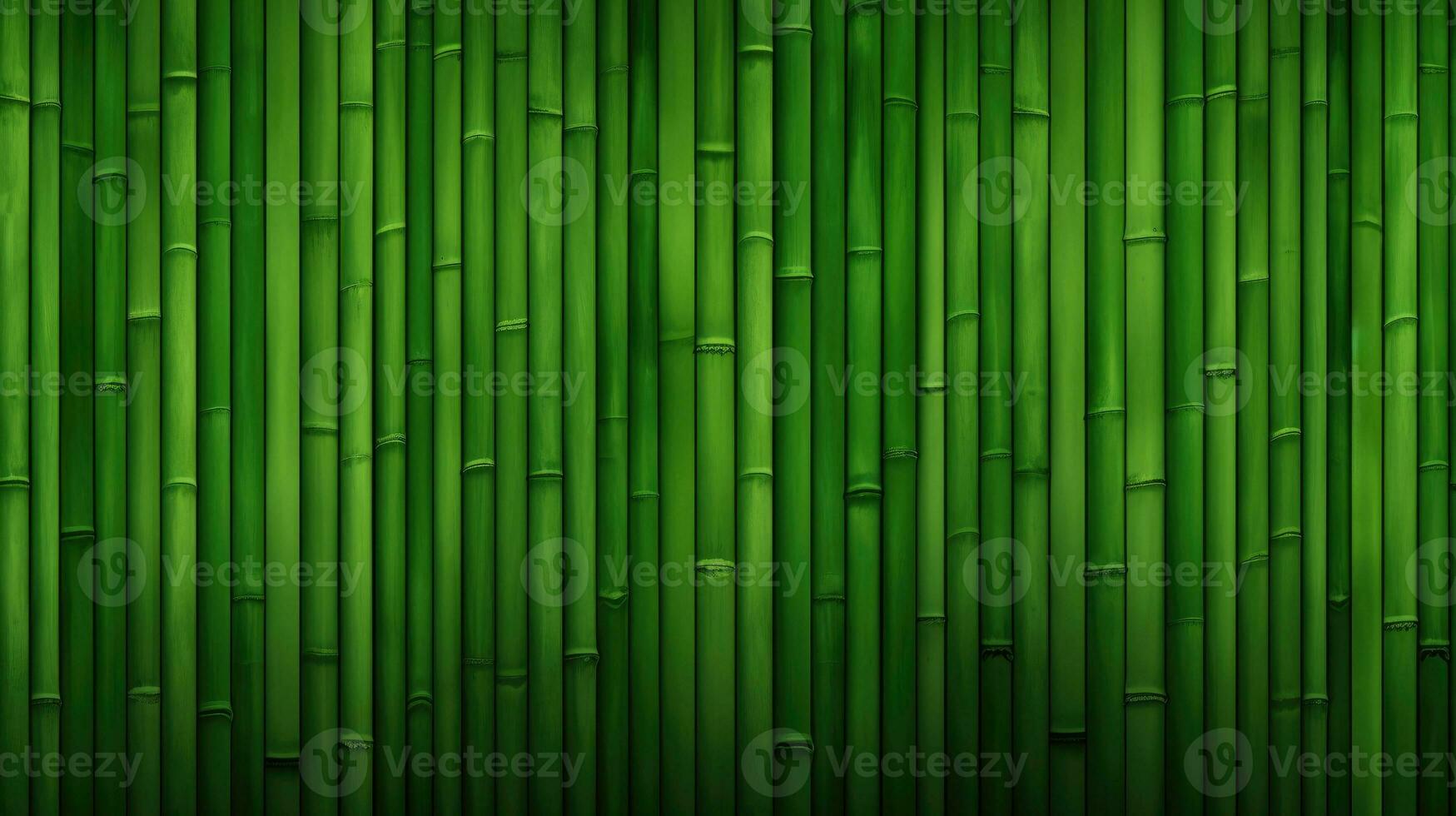 AI generated Horizontal green bamboo background texture photo