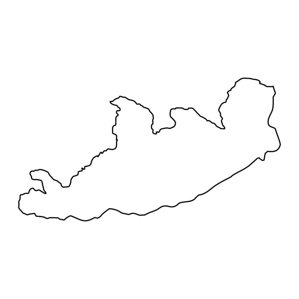 Qachas Nek district map, administrative division of Lesotho. Vector illustration.