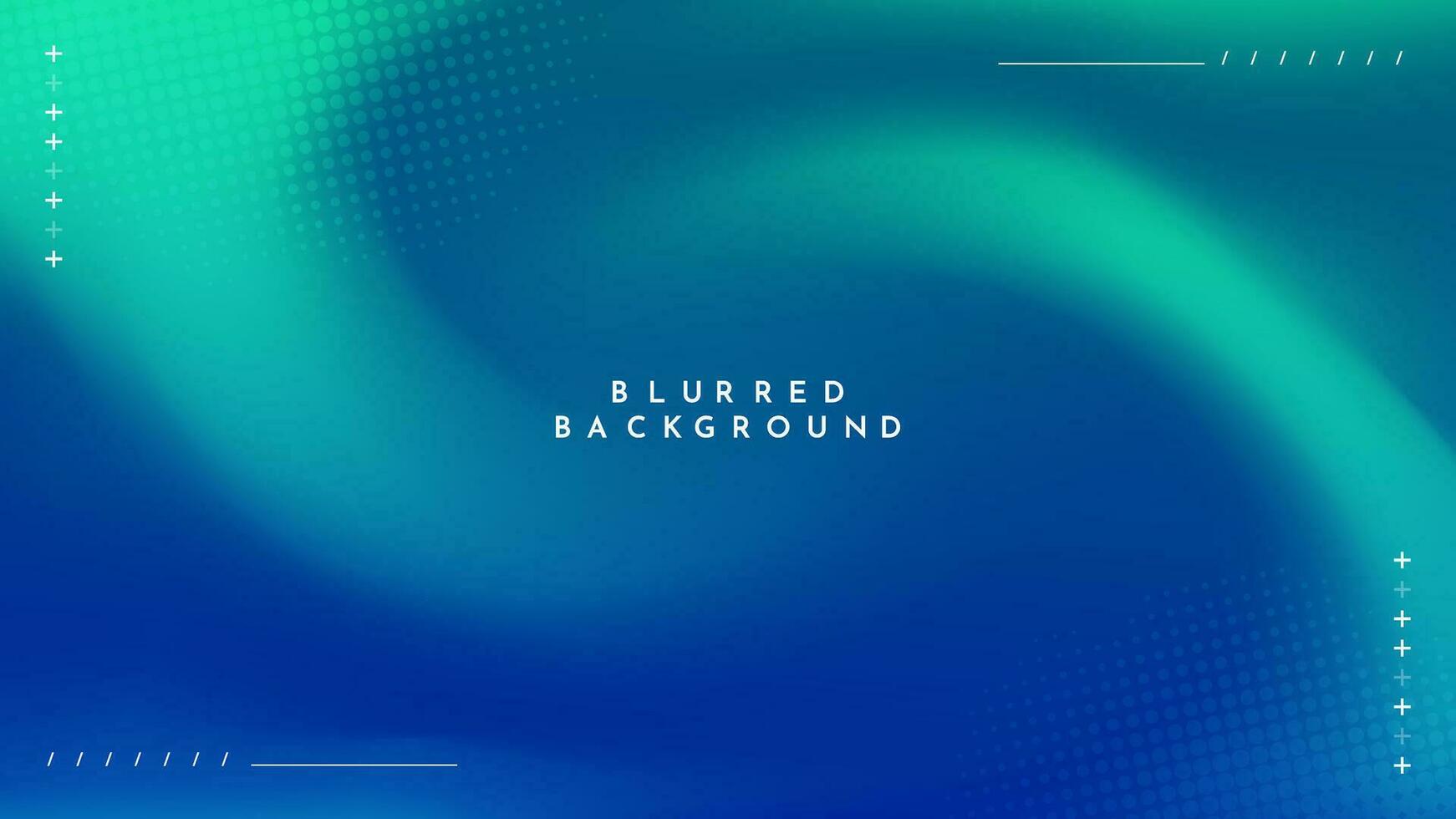 Gradient blurred background in shades of blue and green. Ideal for web banners, social media posts, or any design project that requires a calming backdrop vector