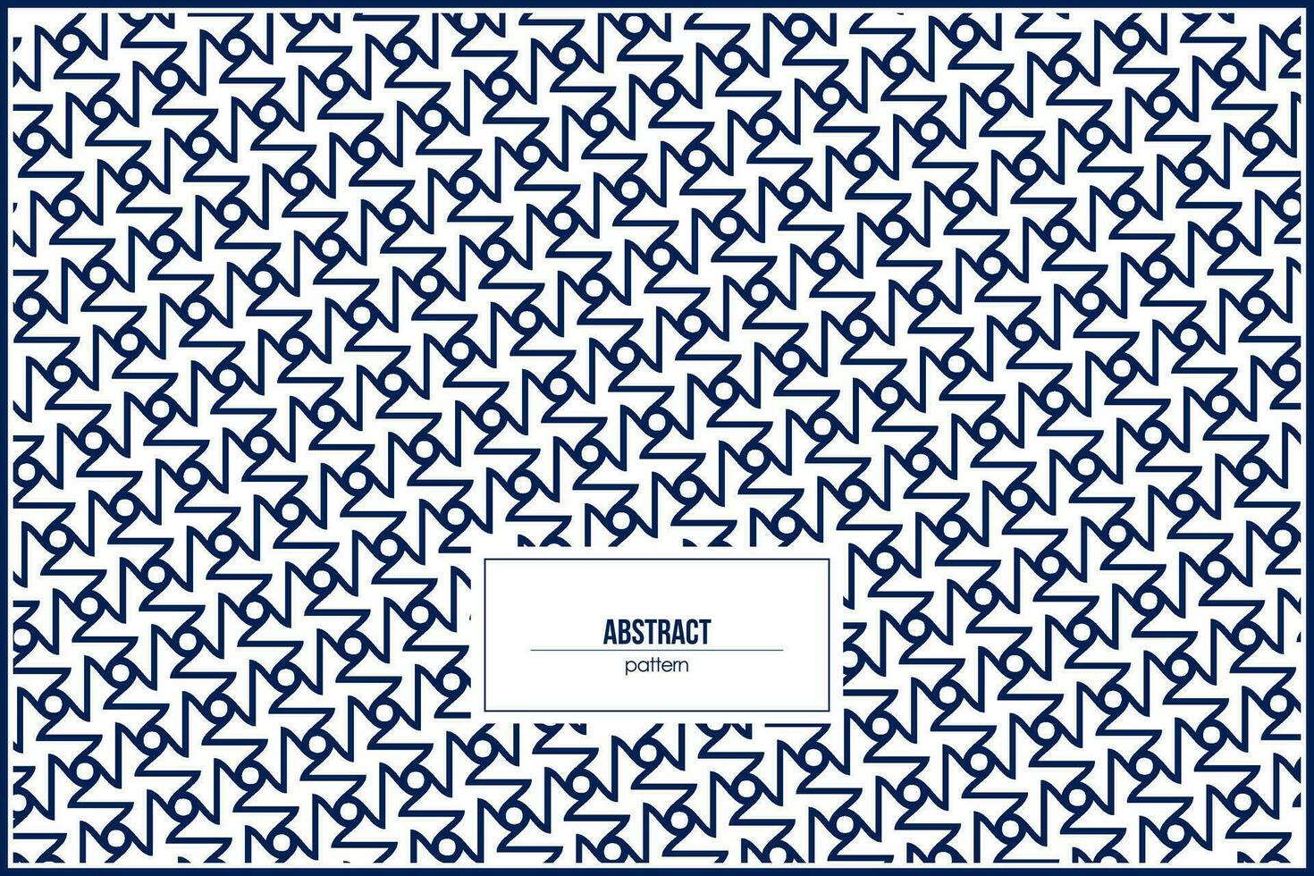 abstract pattern of circle and zigzag bold lines vector