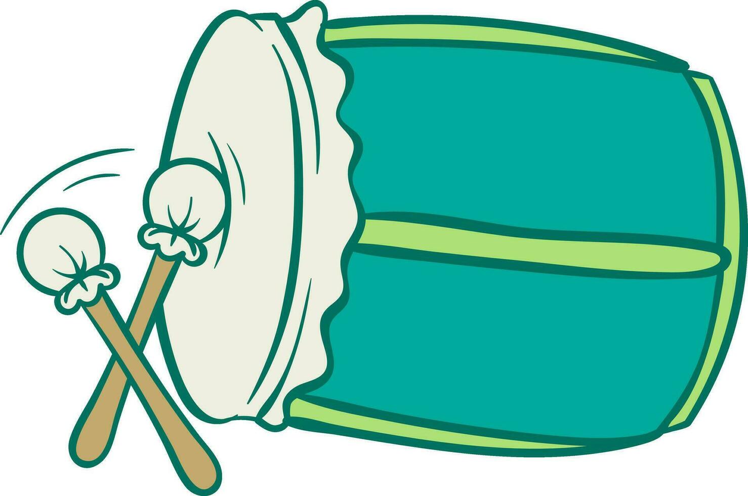 Bedug aka Mosque Drum Illustration vector
