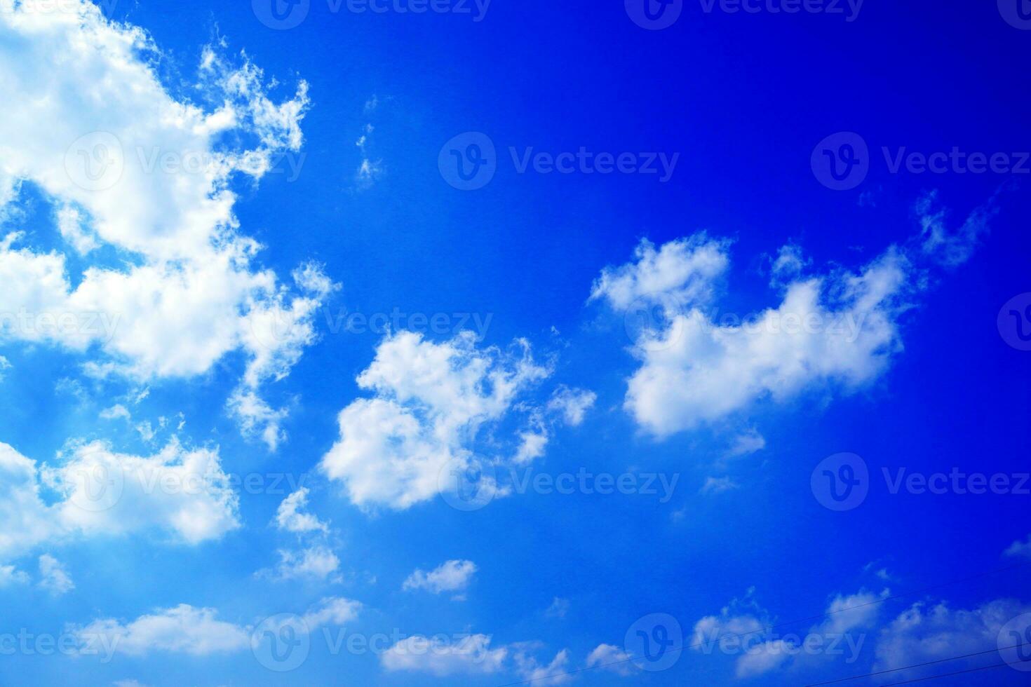 Blue sky and Summer white clouds background. photo