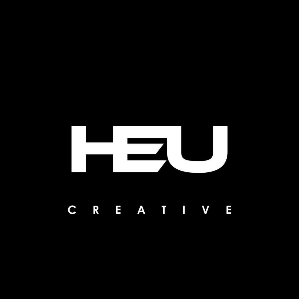 HEU Letter Initial Logo Design Template Vector Illustration