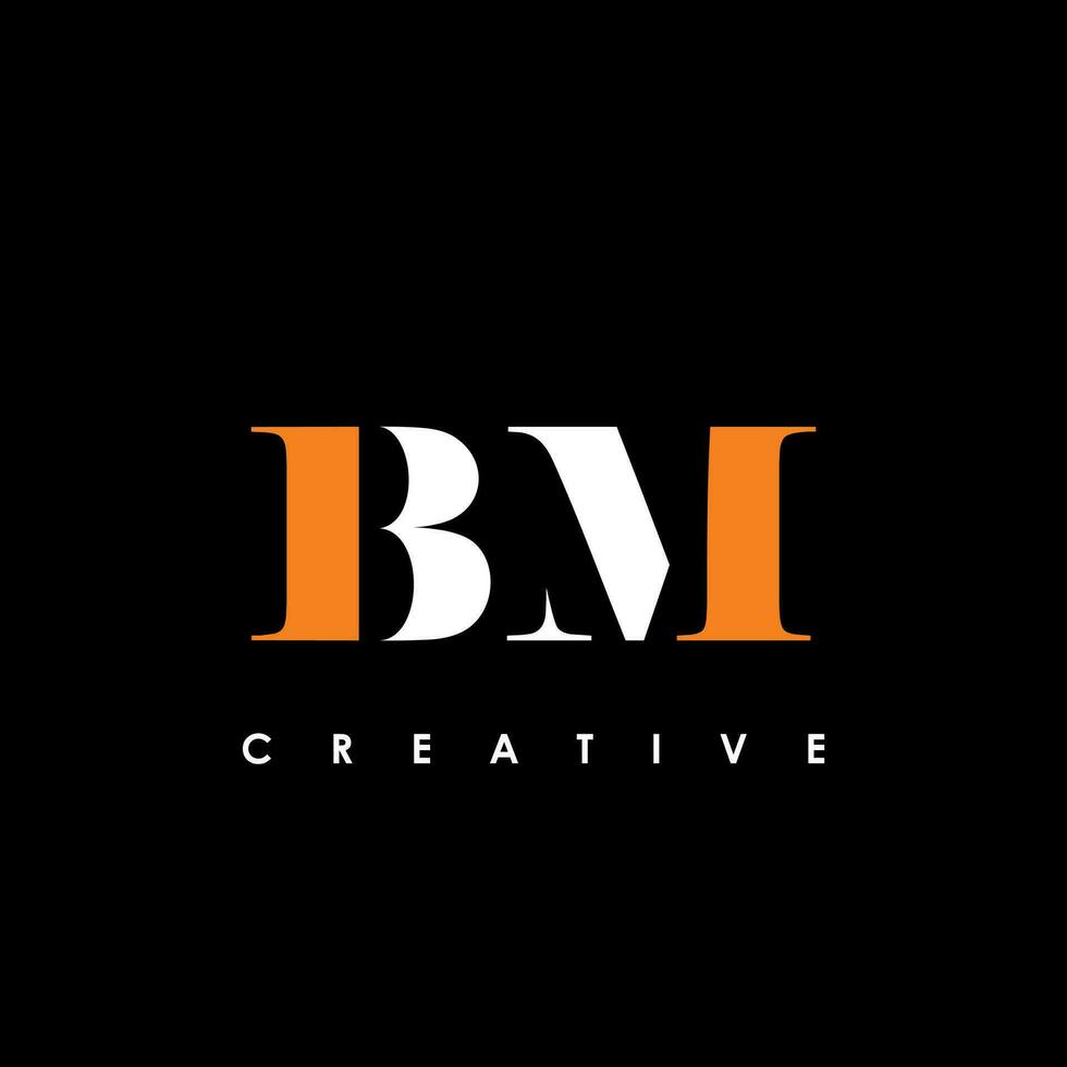 BM Letter Initial Logo Design Template Vector Illustration