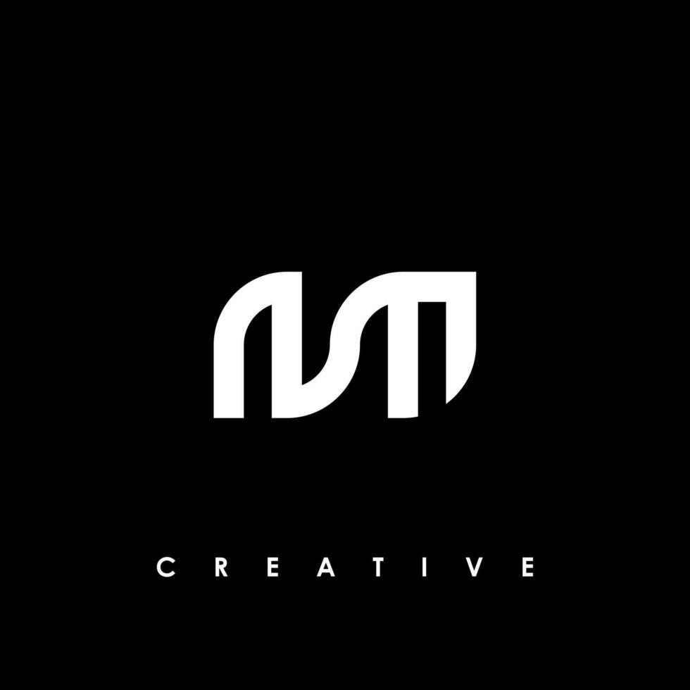 NM Letter Initial Logo Design Template Vector Illustration