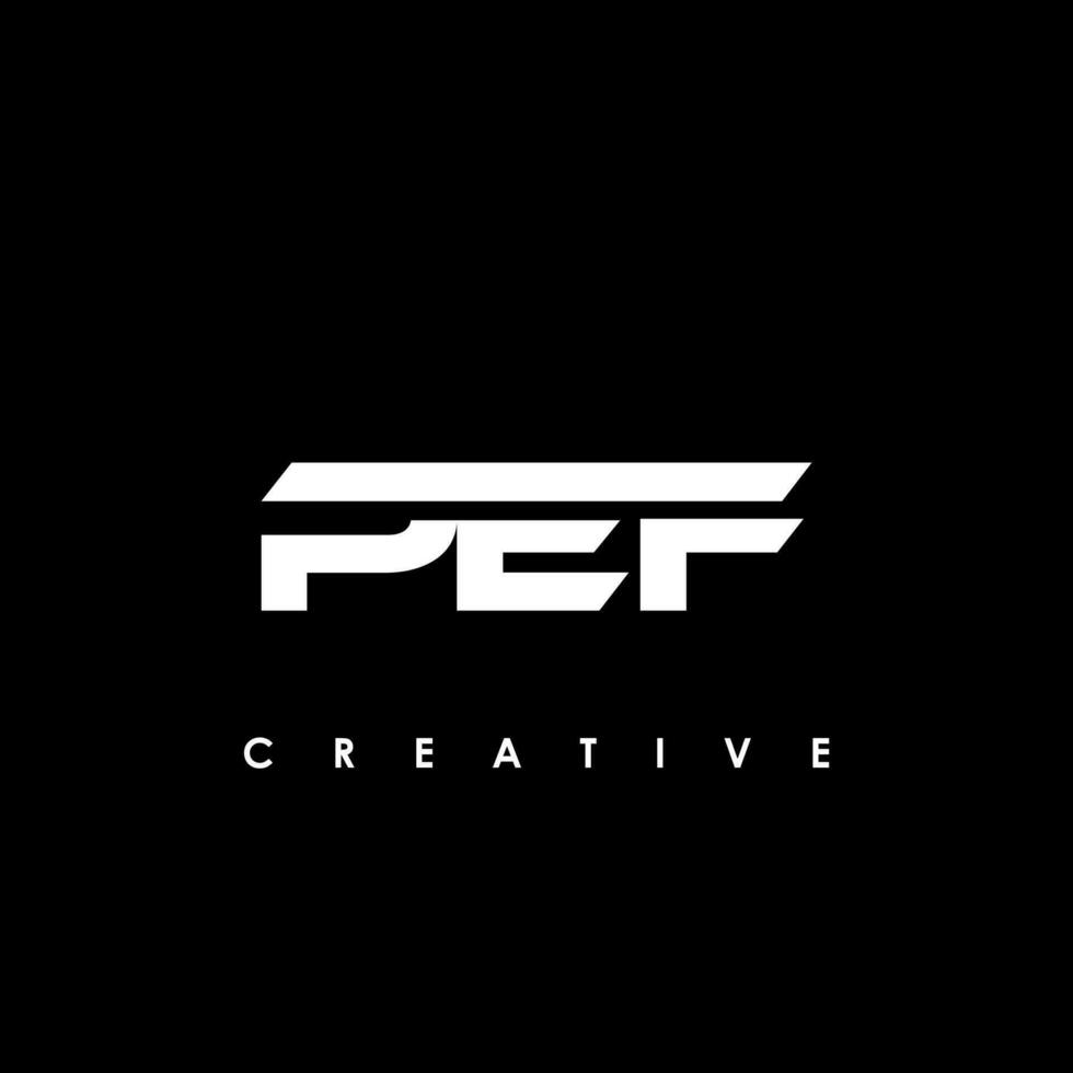 PEF Letter Initial Logo Design Template Vector Illustration