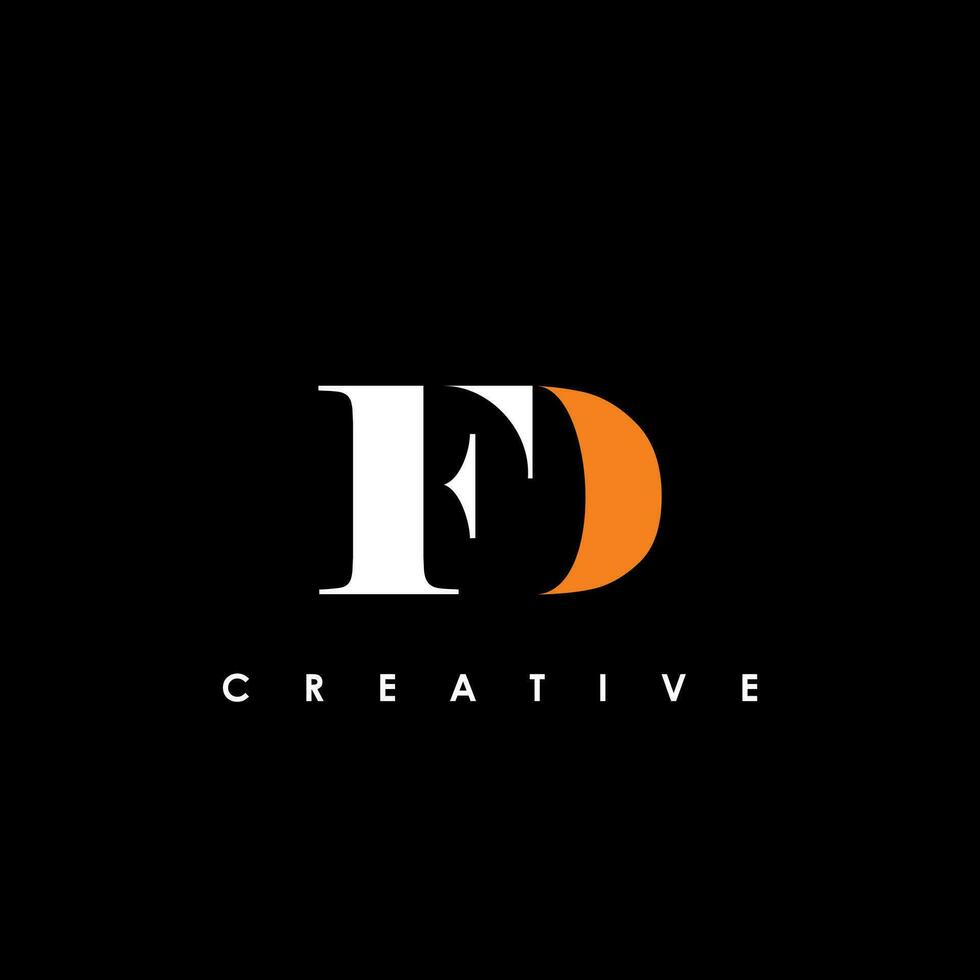 FD Letter Initial Logo Design Template Vector Illustration