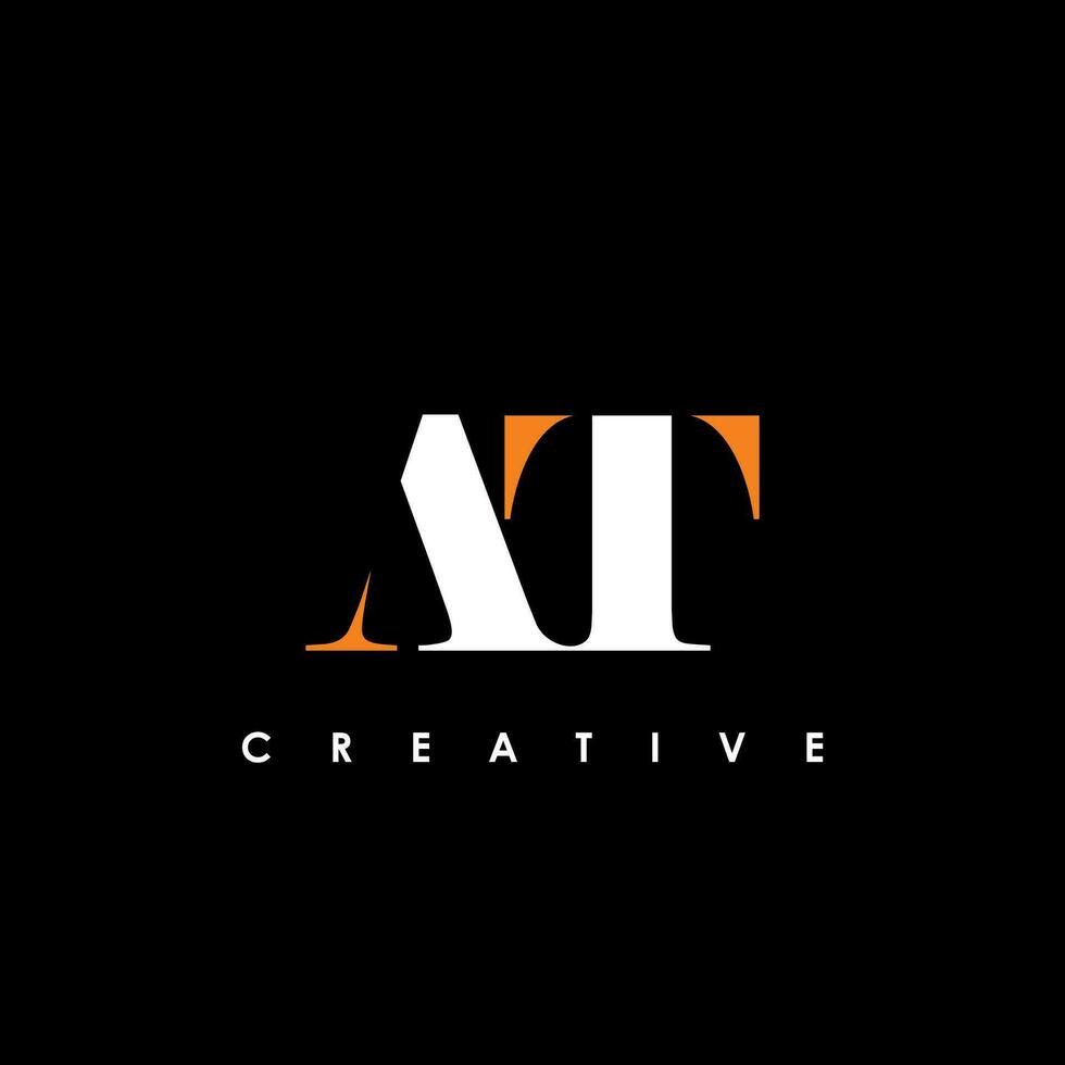 AT Letter Initial Logo Design Template Vector Illustration