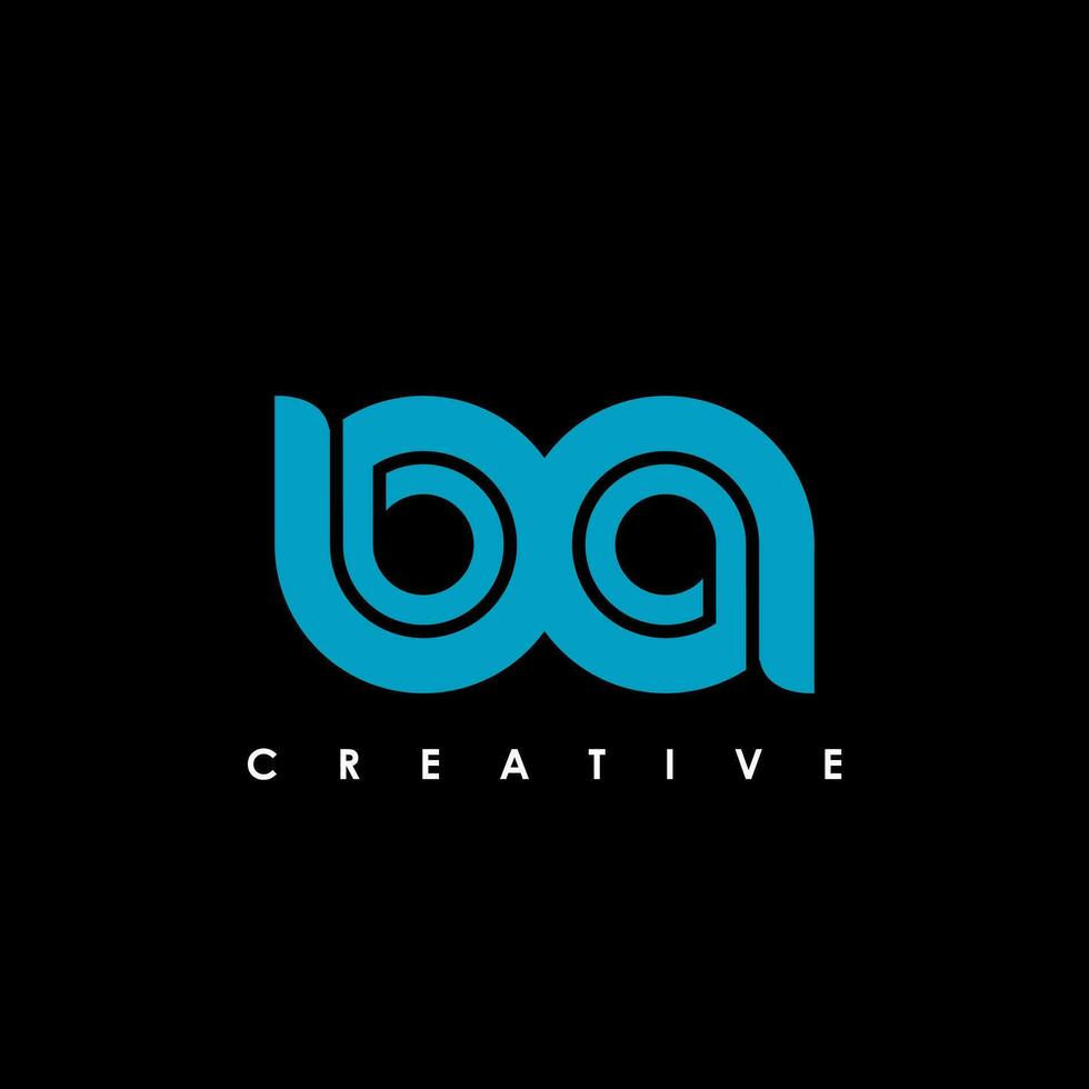 BA Letter Initial Logo Design Template Vector Illustration