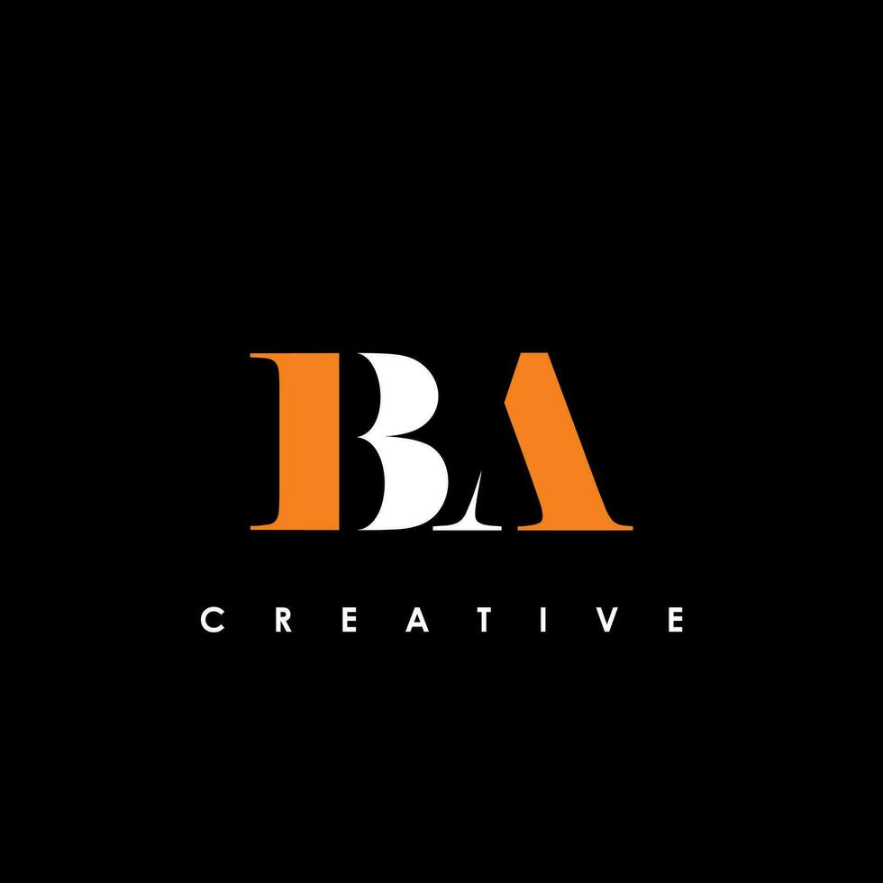 BA Letter Initial Logo Design Template Vector Illustration