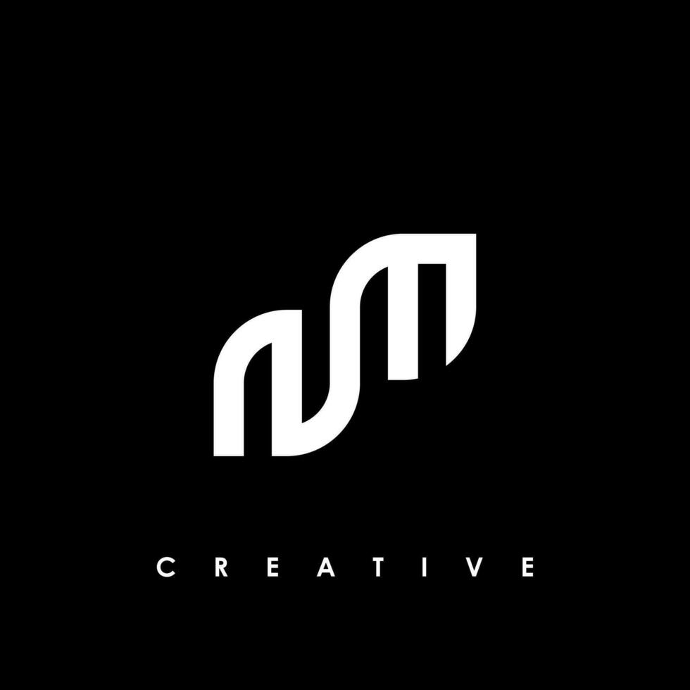 NM Letter Initial Logo Design Template Vector Illustration