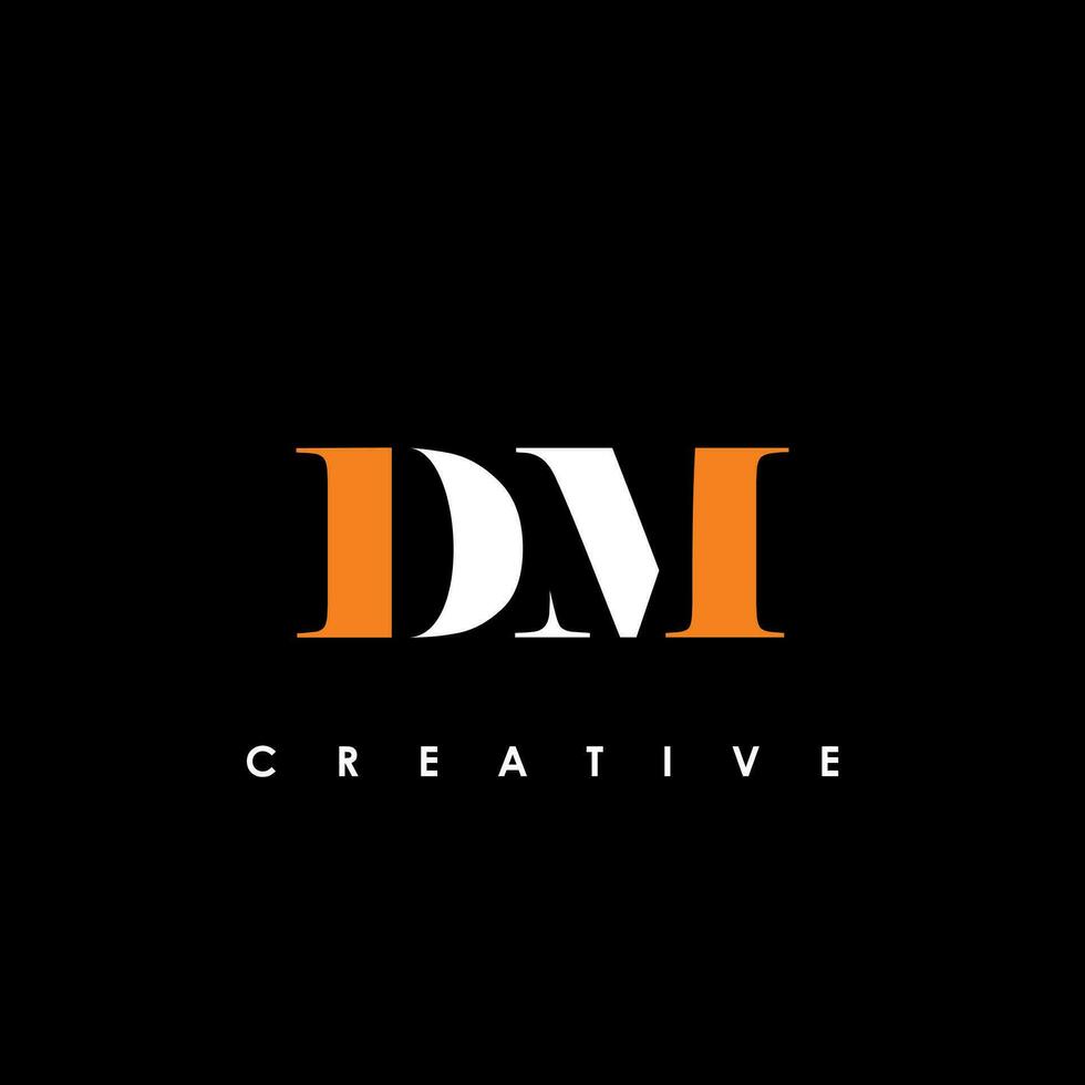 dm letra inicial logo diseño modelo vector ilustración