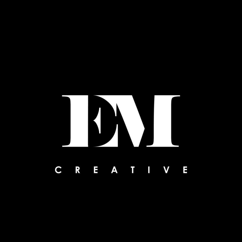 em letra inicial logo diseño modelo vector ilustración