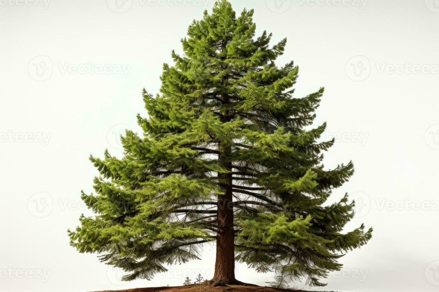 AI generated Pine trees grow big and lush professional photography photo