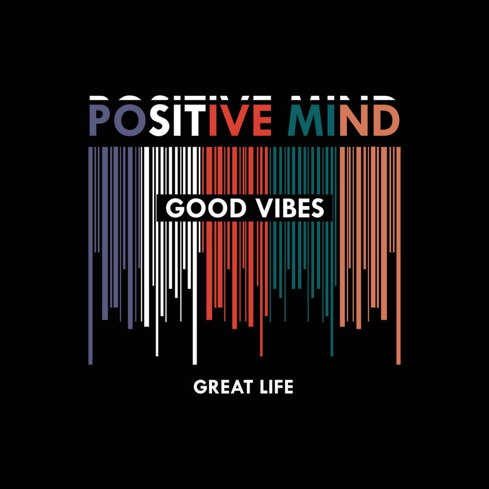 positivo mente gráfico tipografía vector, t camisa diseño, ilustración, bueno para casual estilo vector