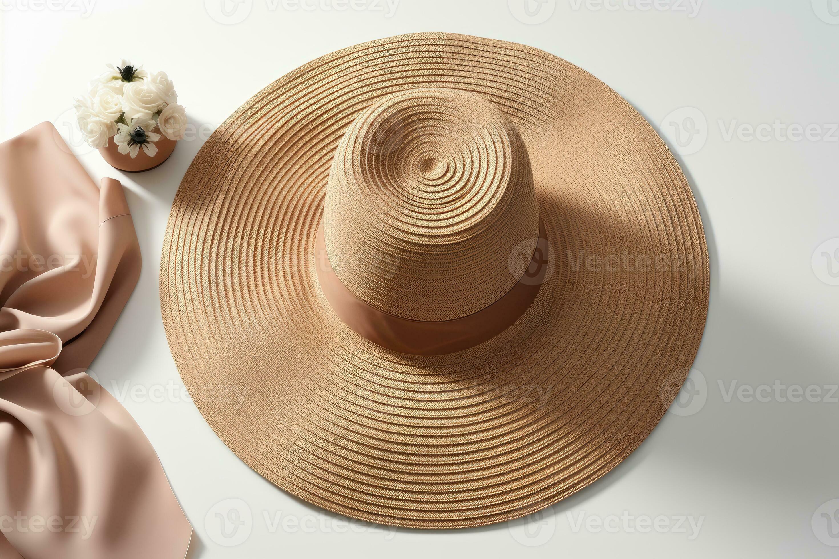 AI generated womens sun protection hat professional photography