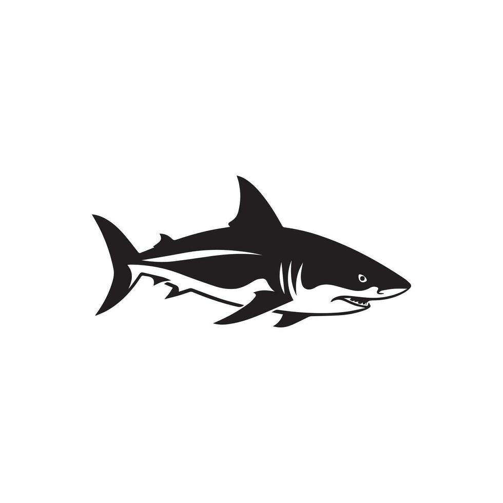 Shark icon on white background. Vector illustration design.