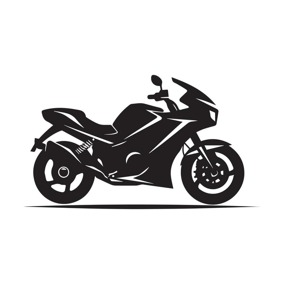 Motorcycle silhouettes on a white background. Vector illustration.
