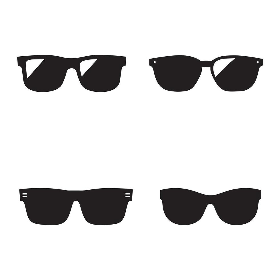 Gafas de sol conjunto icono aislado en blanco antecedentes. vector ilustración.
