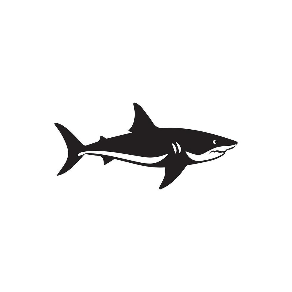Shark icon on white background. Vector illustration design.
